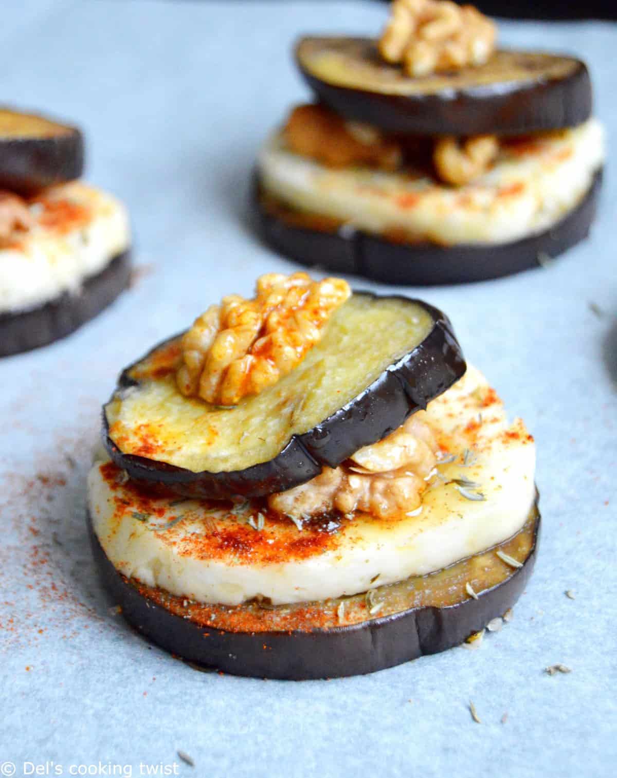 Eggplant and Goat Cheese Stacks