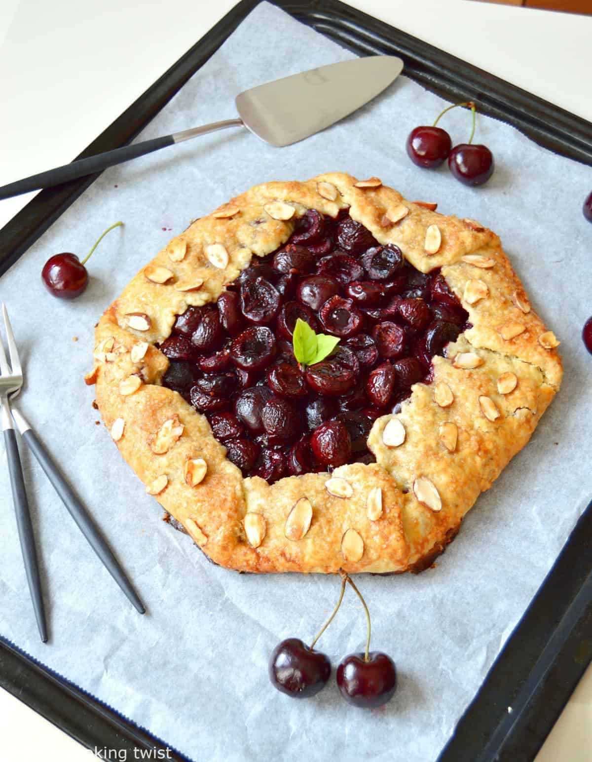 Tarte rustique aux cerises