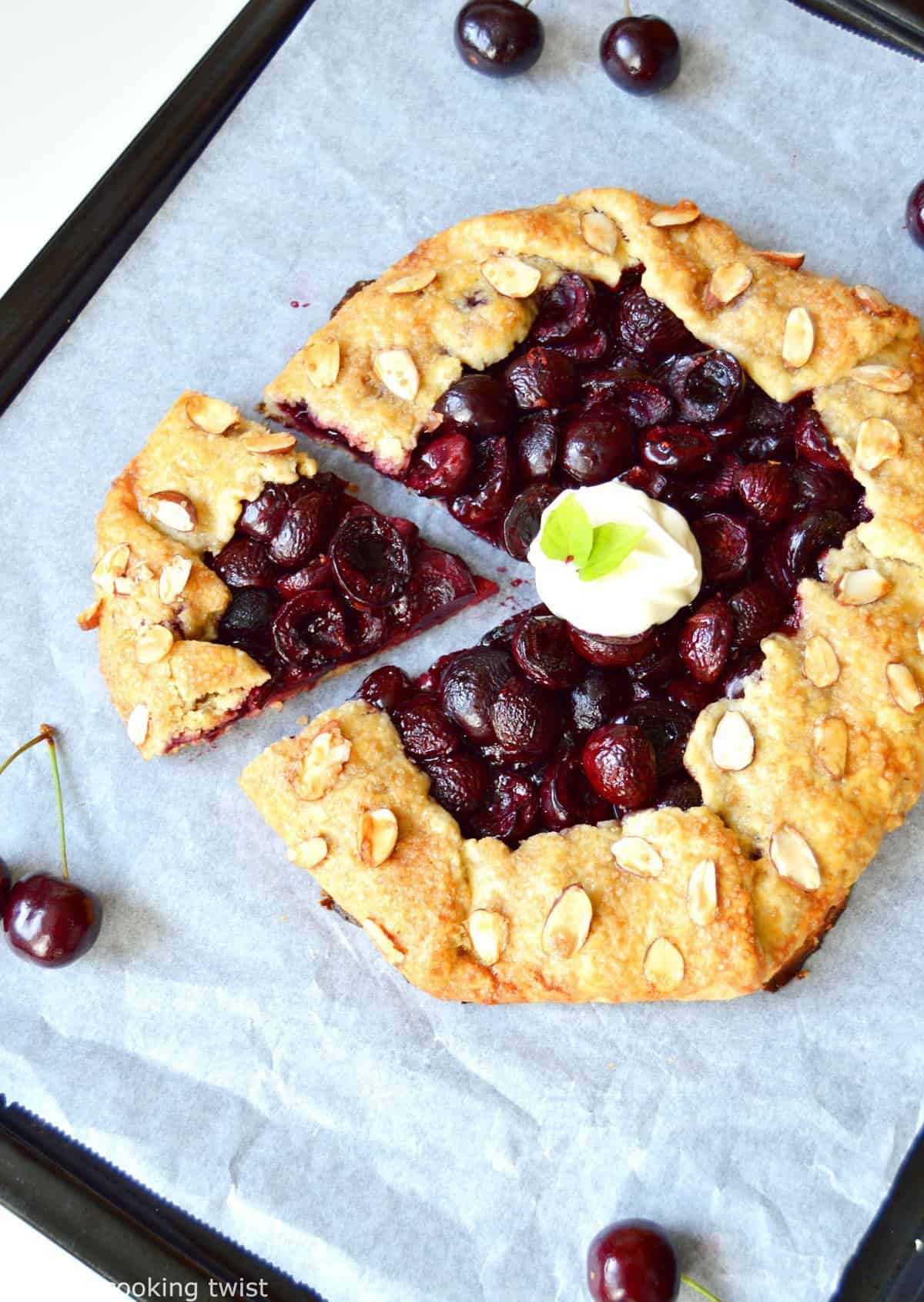 Tarte rustique aux cerises