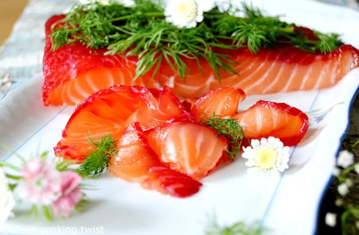 Salmon gravlax