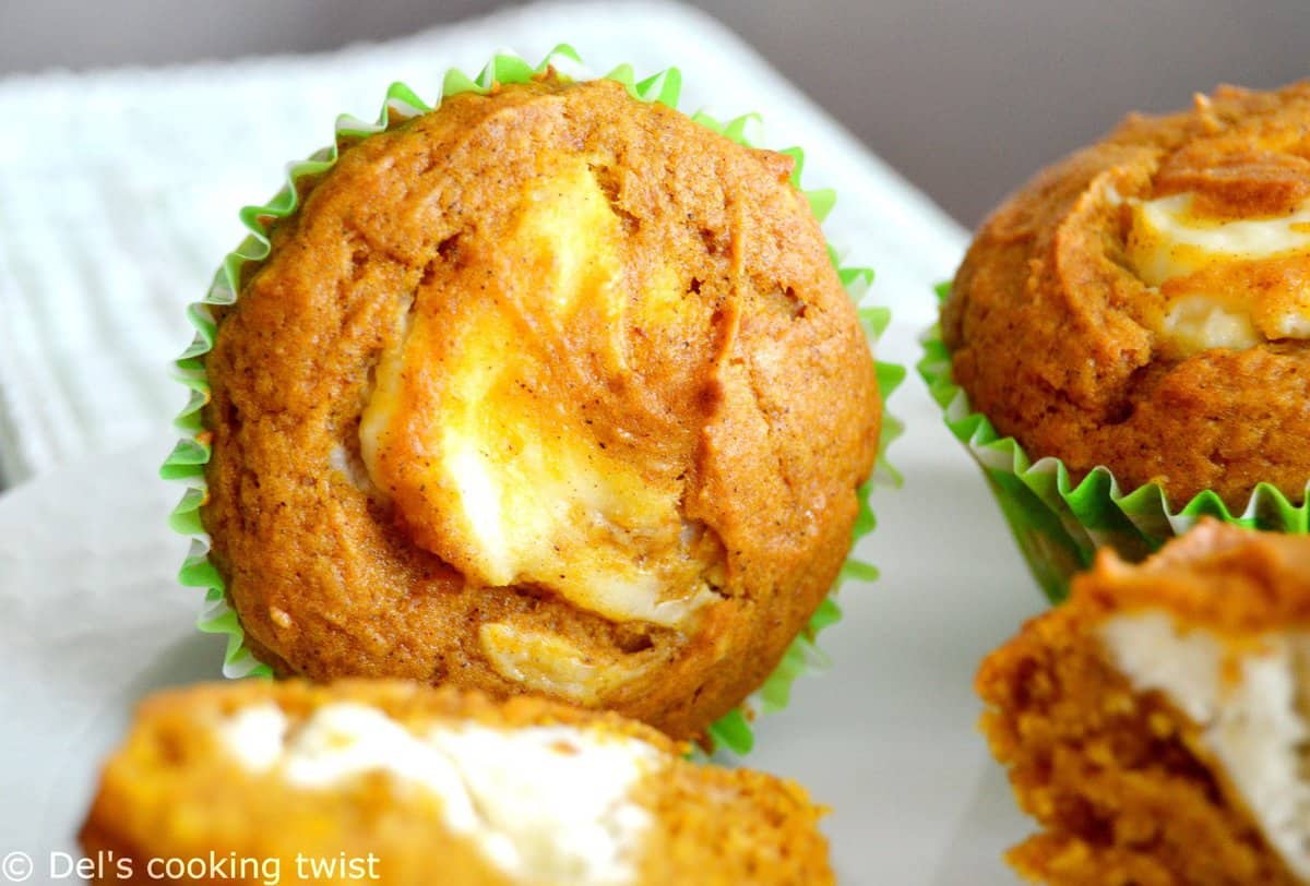 Pumpkin Cheesecake Muffins — Del's cooking twist