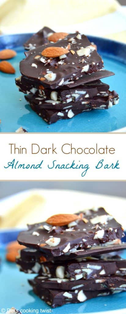 Bark Thins Snacking Dark Chocolate Almond with Sea Salt 20 oz X