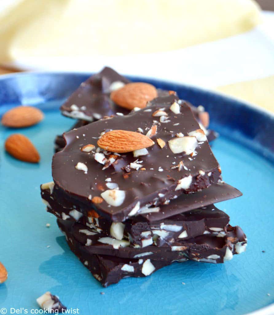 Thin Dark Chocolate Almond Snacking Bark