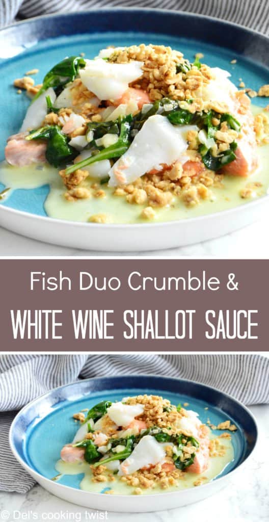 Fish Duo Crumble with a White Wine Shallot Sauce | Del's cooking twist