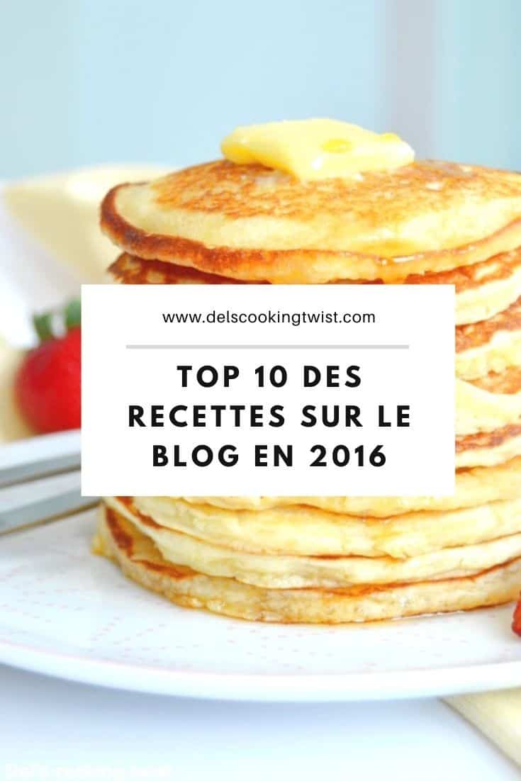 Top 10 des recettes en 2016