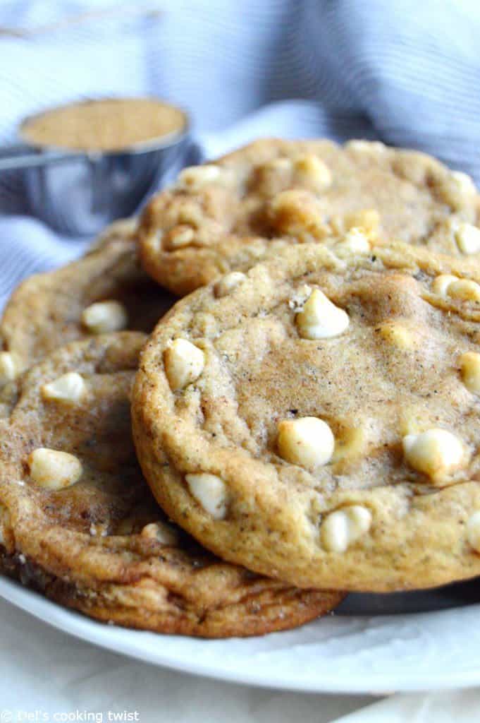 White Chocolate Chai Snickerdoodle Cookies