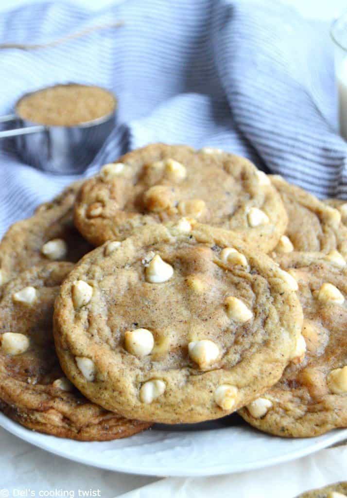 White Chocolate Chai Snickerdoodle Cookies