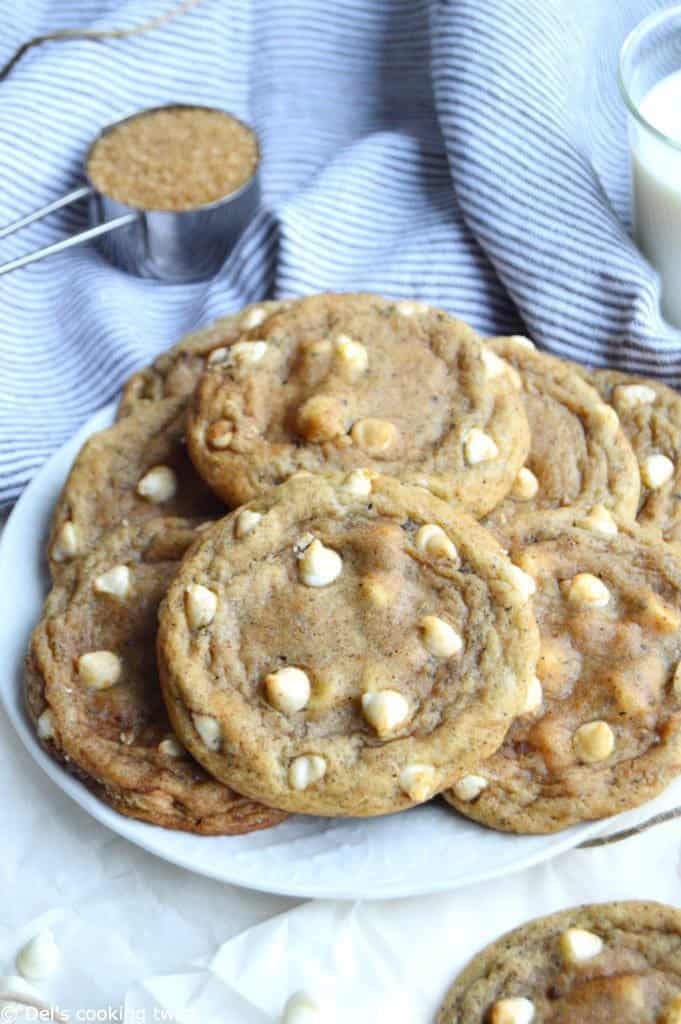 White Chocolate Chai Snickerdoodle Cookies