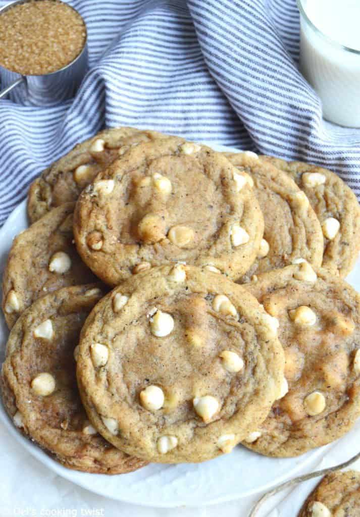 White Chocolate Chai Snickerdoodle Cookies