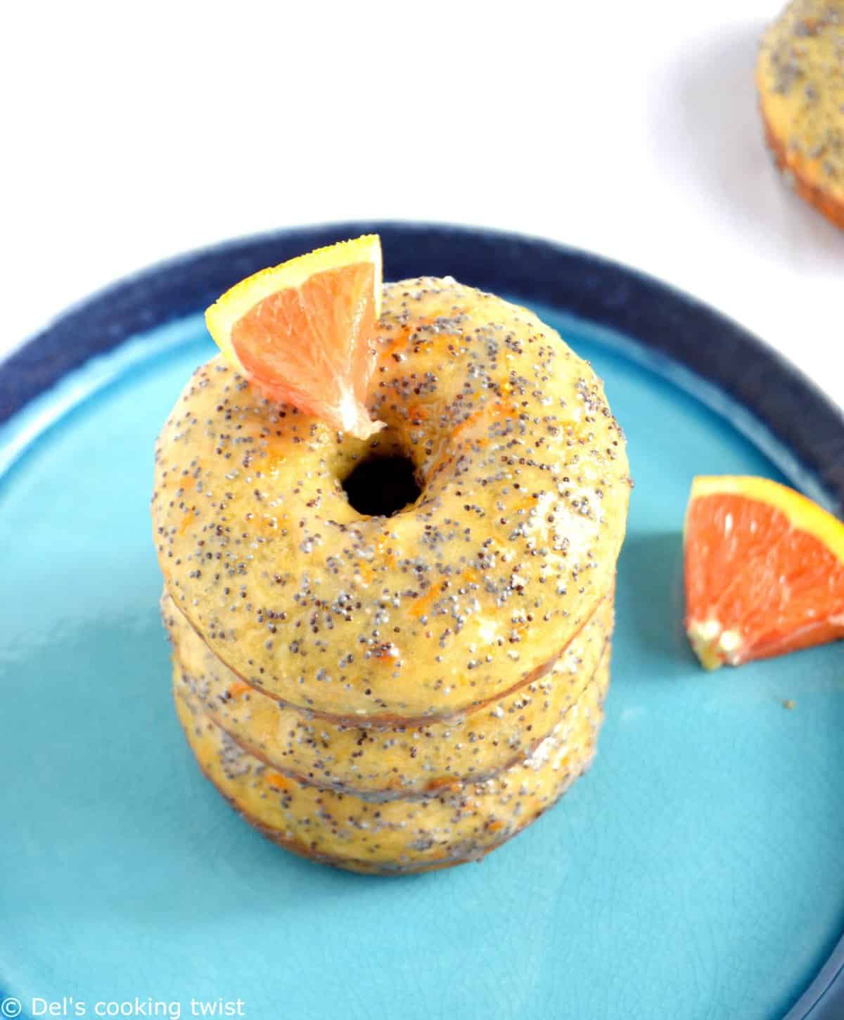 Donuts orange et graines de pavot