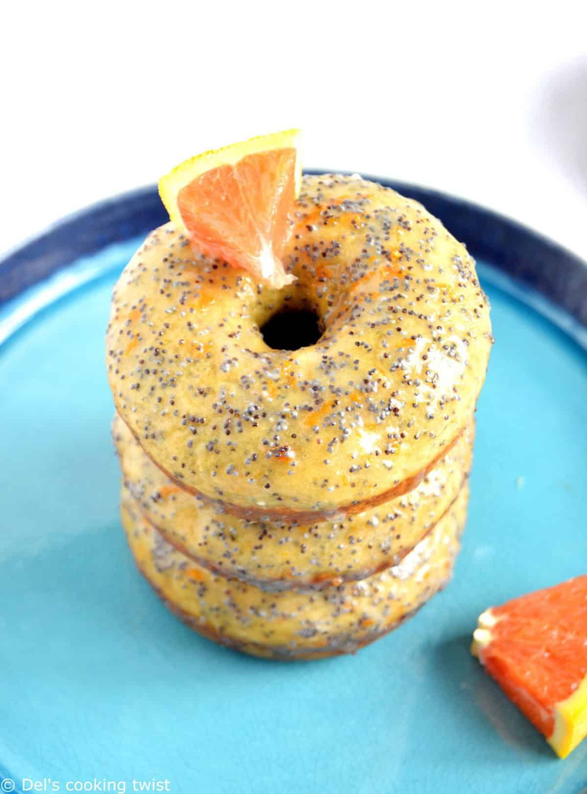 Donuts orange et graines de pavot