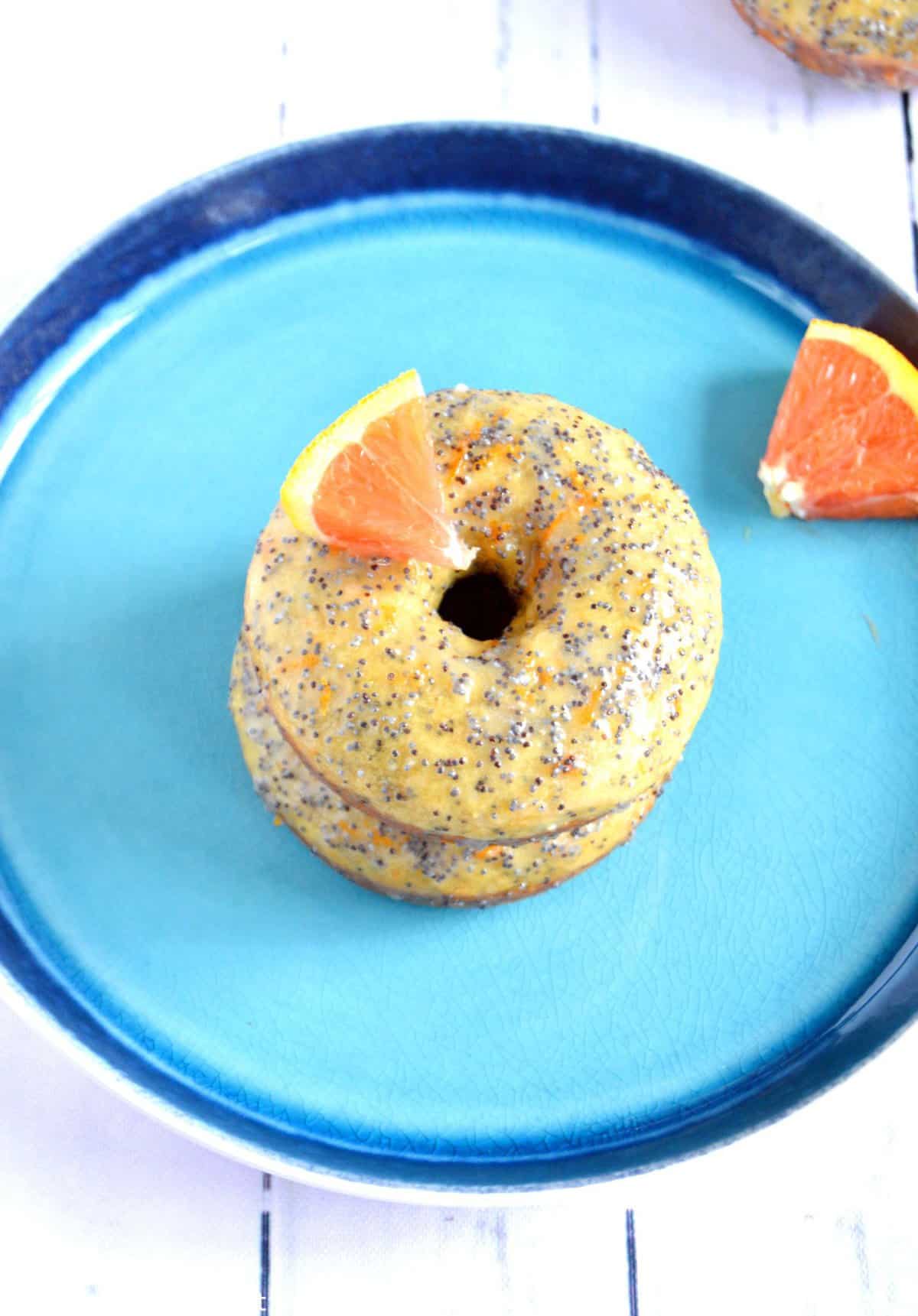 Donuts orange et graines de pavot