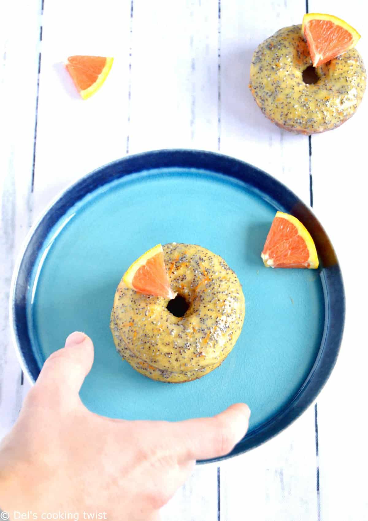 Donuts orange et graines de pavot