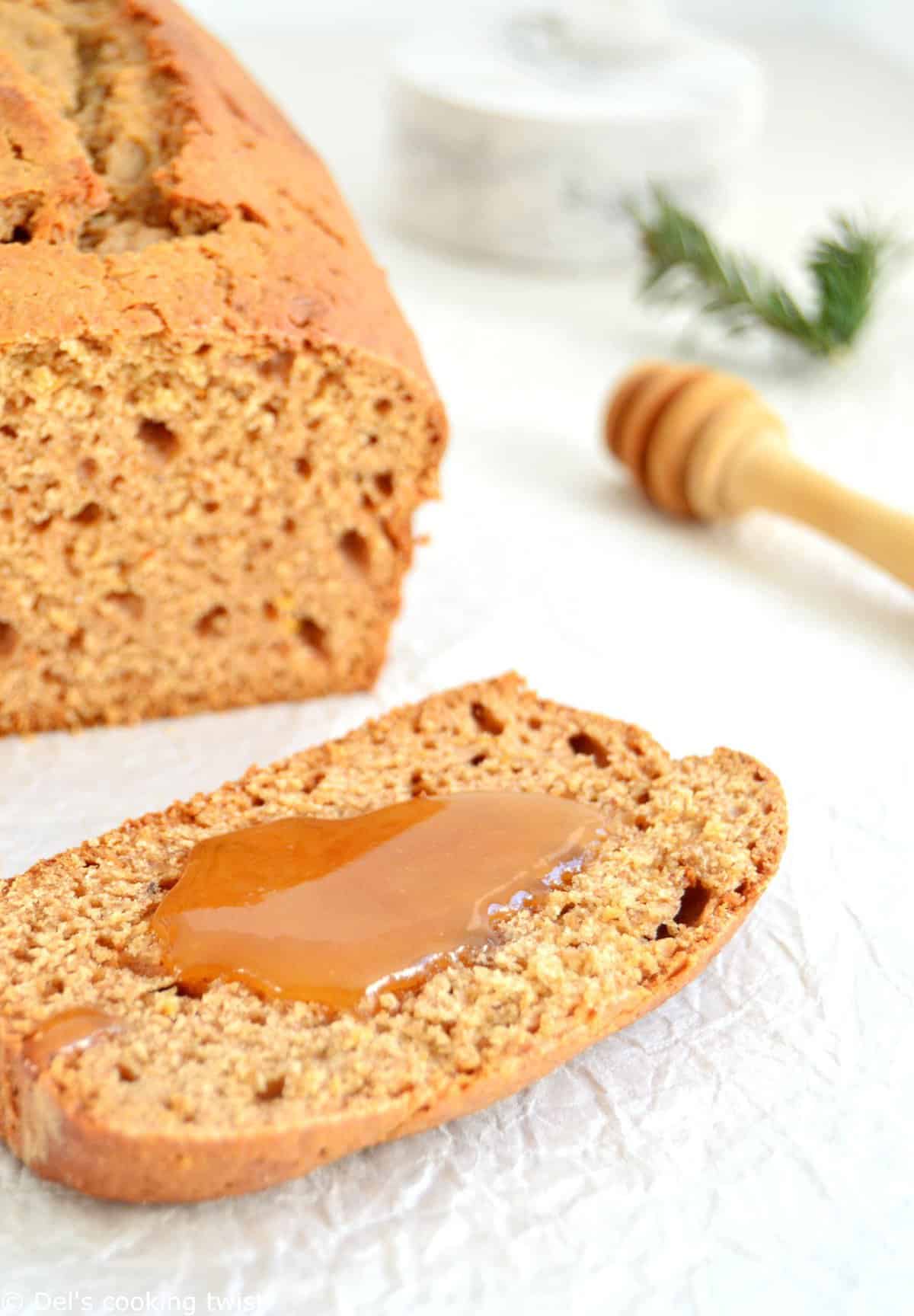 Pain d'épices au miel et aux pépites de framboises - Miels Girard