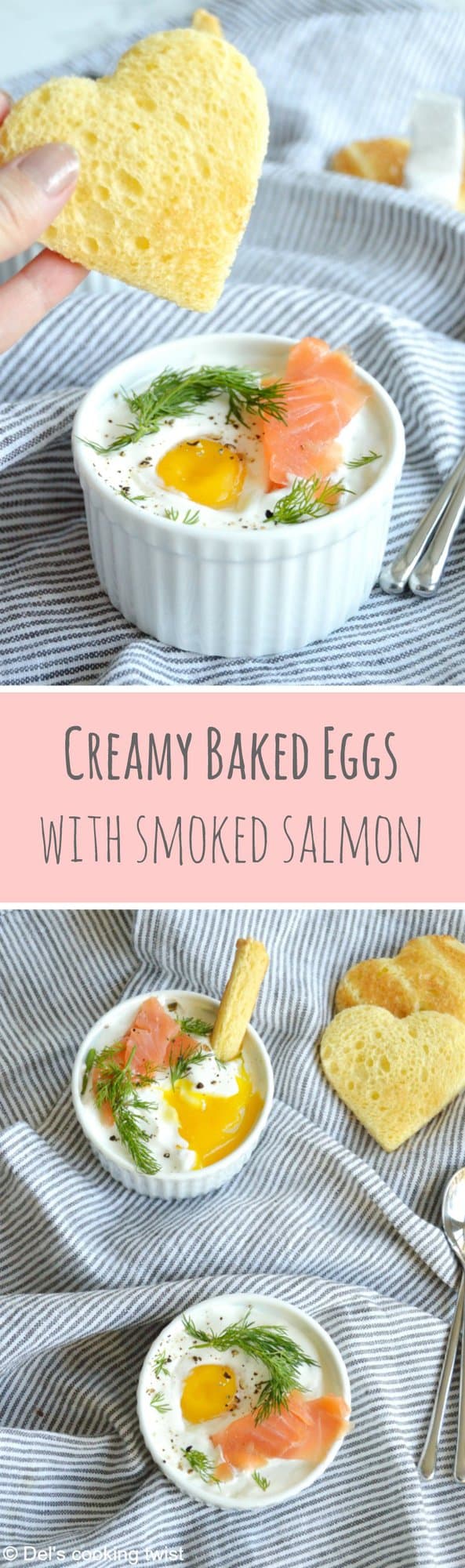 Creamy Baked Eggs with Smoked Salmon