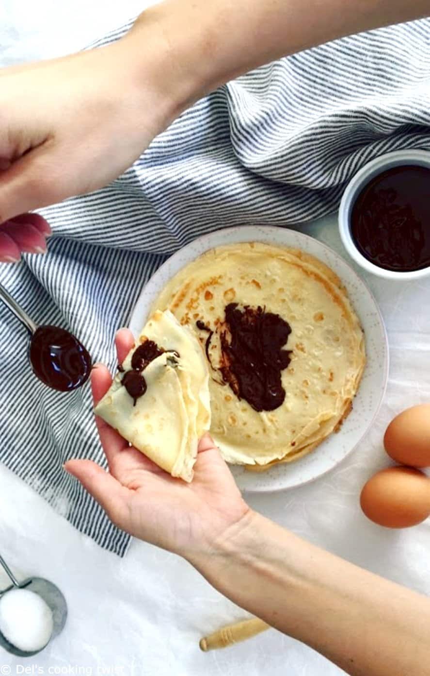 Crepes and chocolate