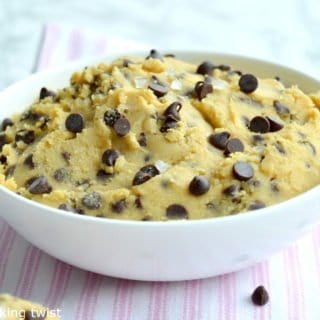 Healthy Vegan Chocolate Chip Cookie Dough - Del's cooking twist