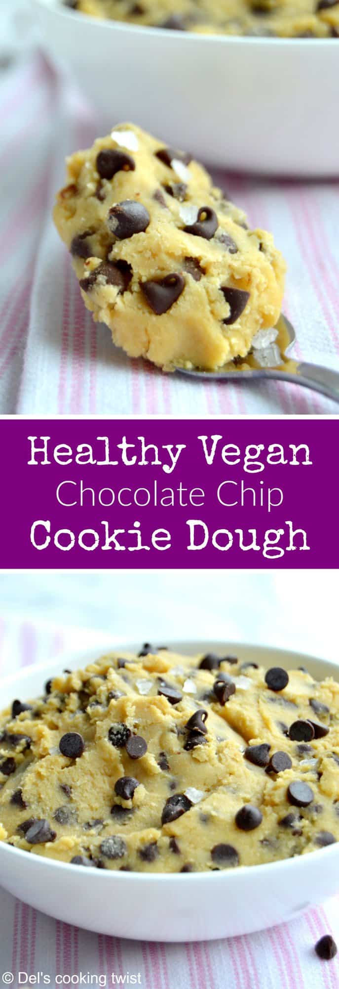 Healthy Vegan Chocolate Chip Cookie Dough