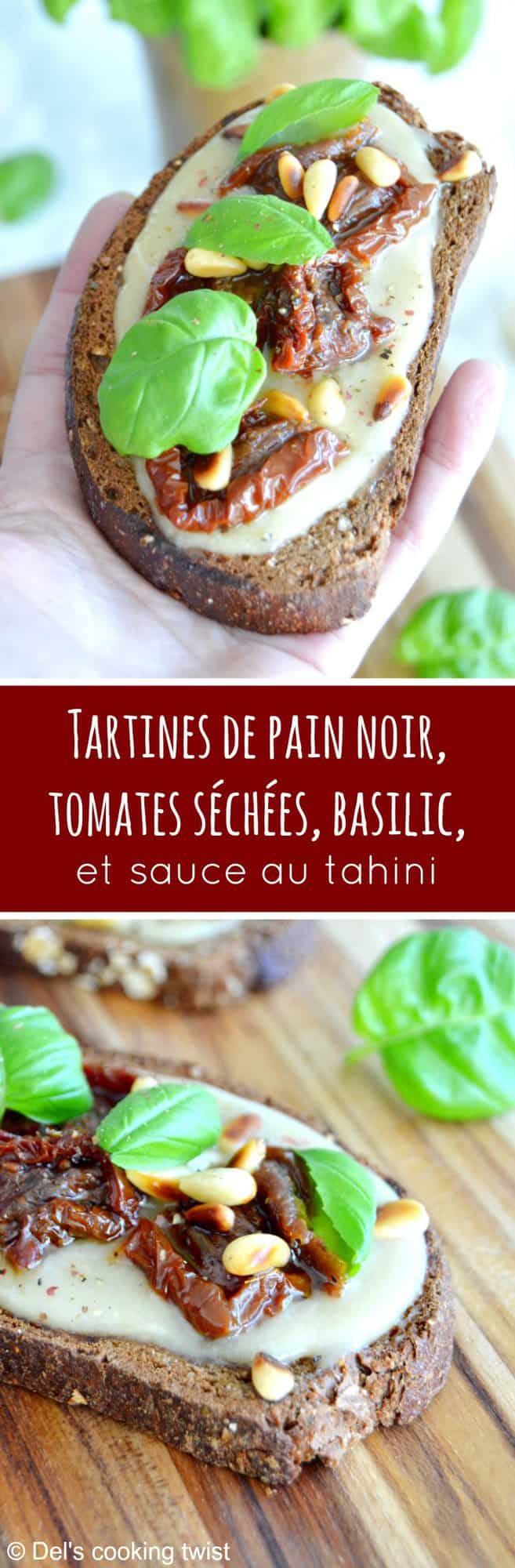 Tartine de tomates séchées et tahini