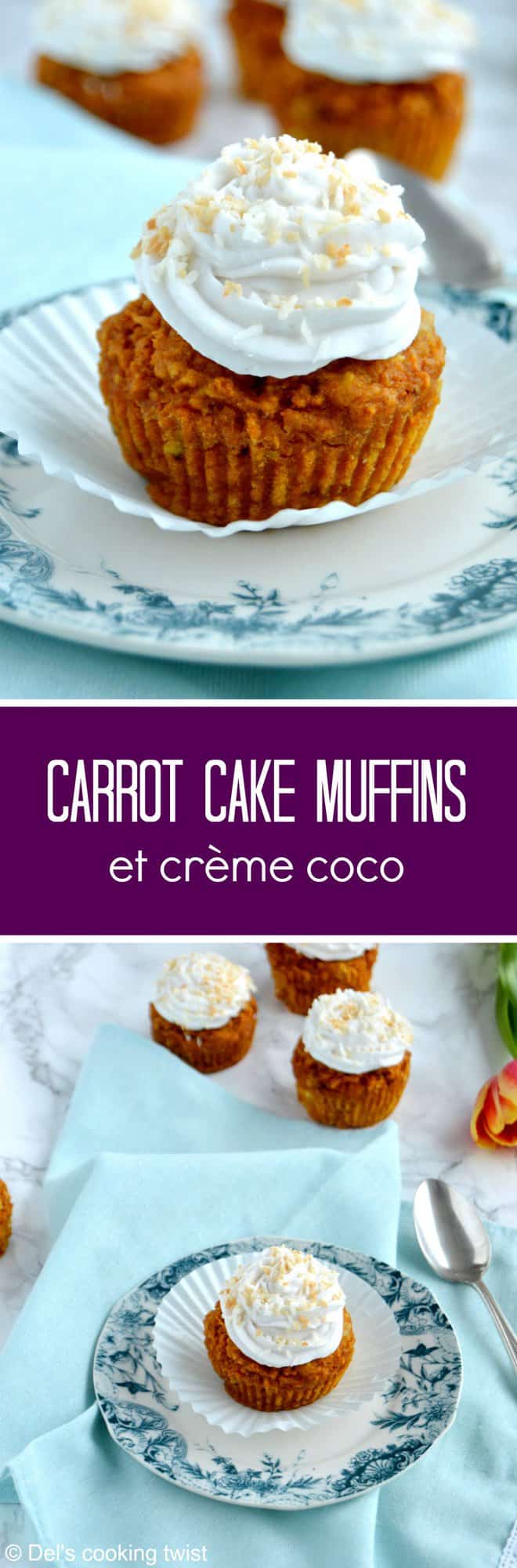 Carrot Cake Muffins et Creme Coco