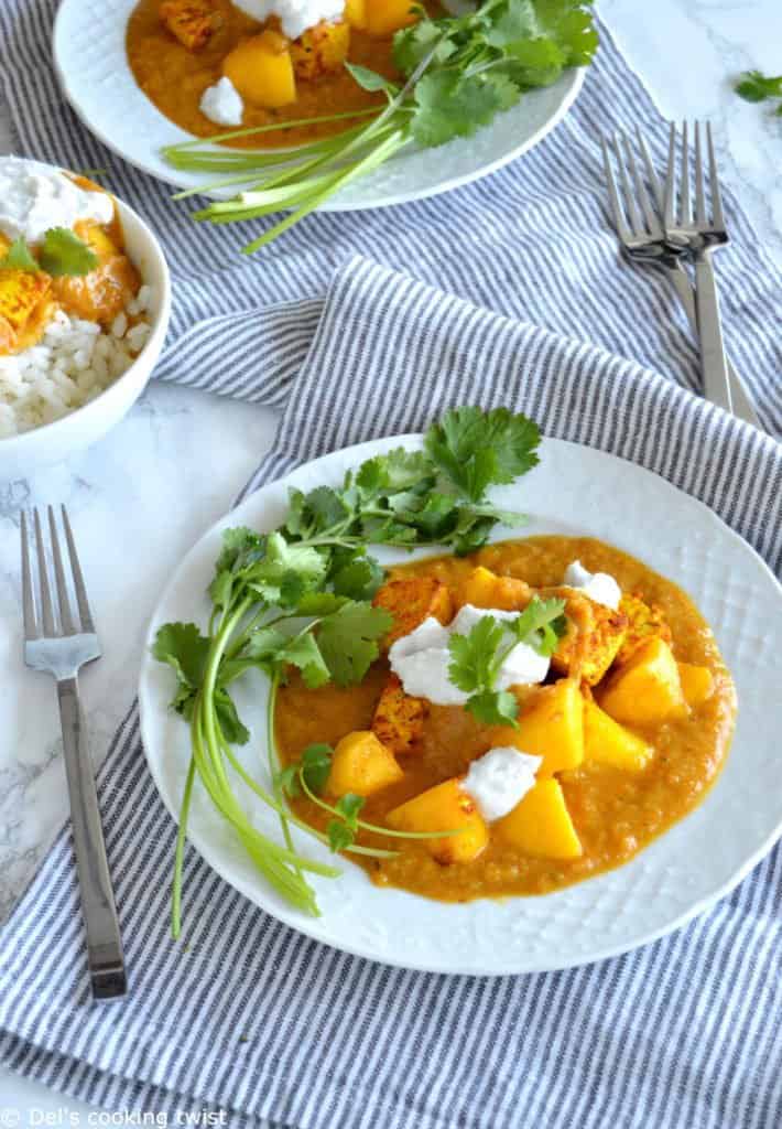 Curry de mangue et tofu (vegan, sans gluten) — Del's cooking twist