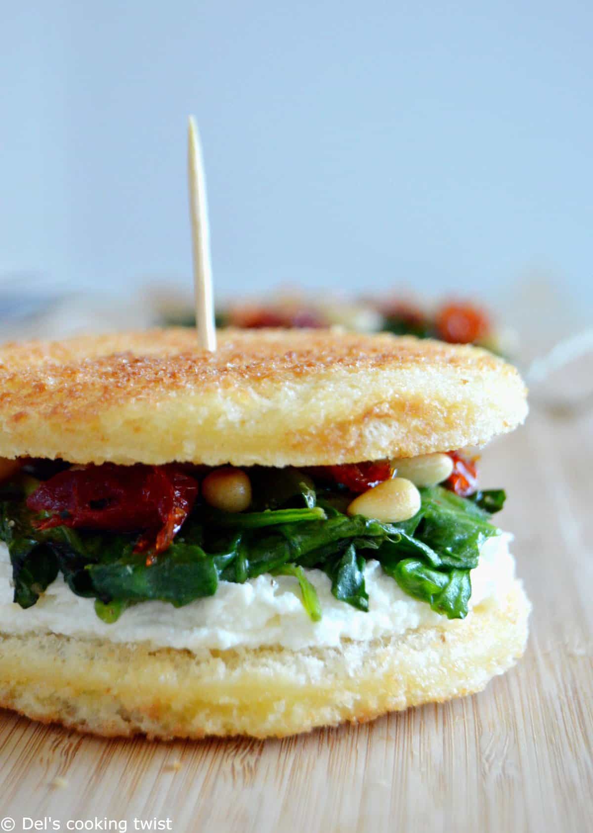 Fancy Spinach Grilled Cheese Sandwich