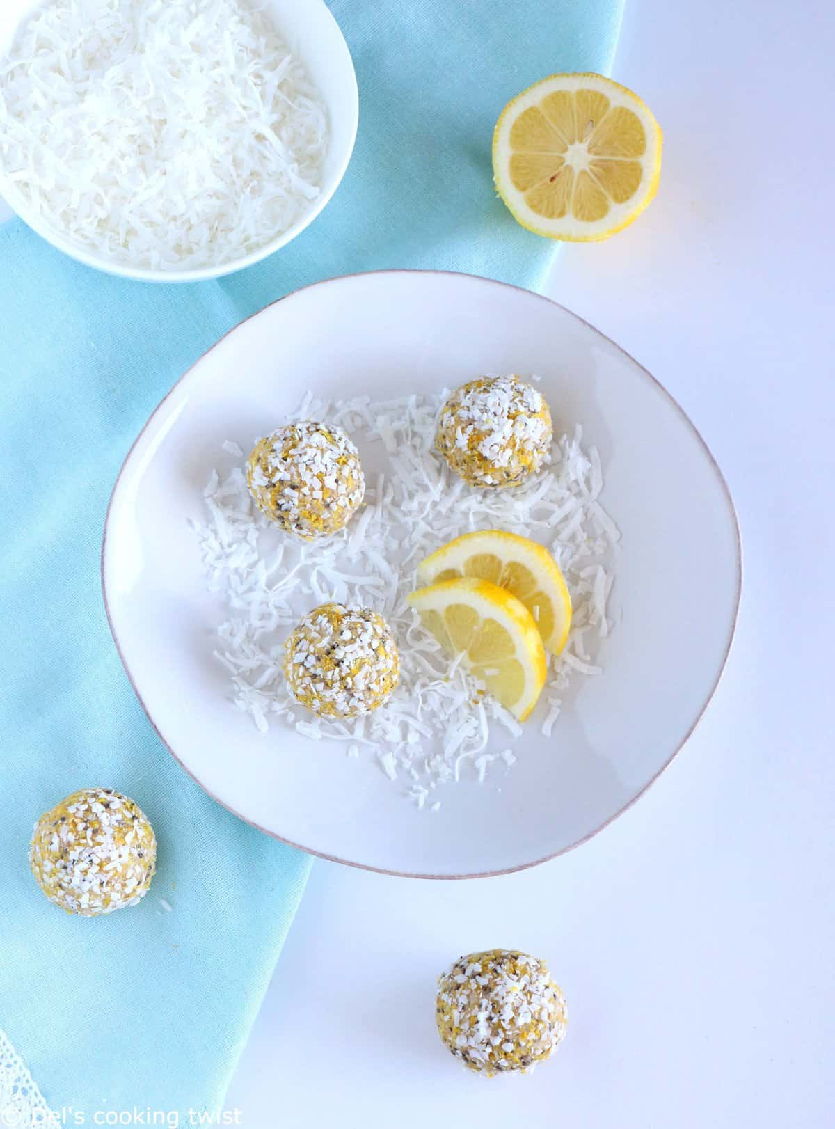 Healthy Lemon Coconut Energy Balls