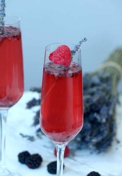 Blueberry Lavender Vouvray Cocktail