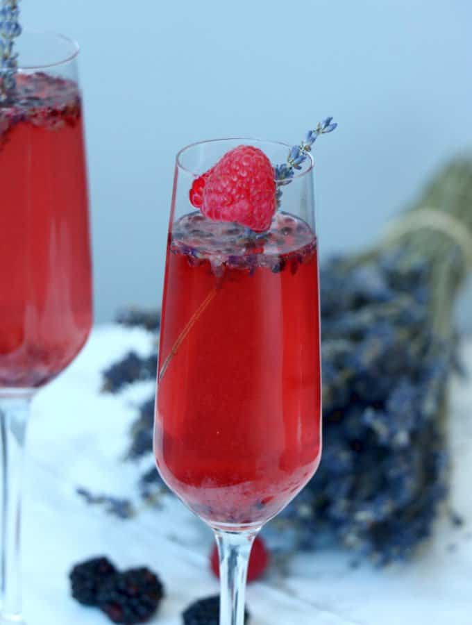 Blueberry Lavender Vouvray Cocktail