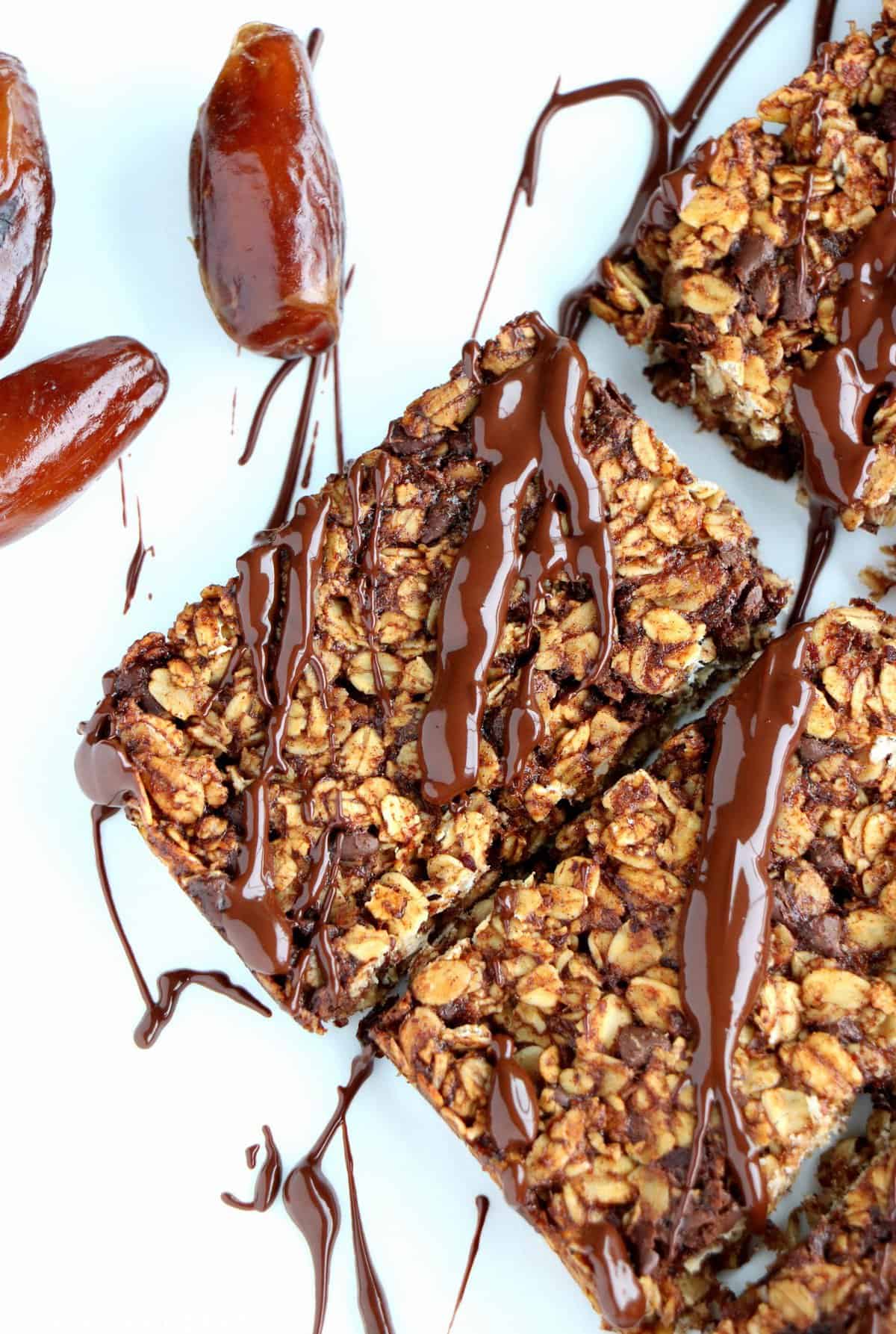 Barres super énergétiques aux céréales et au chocolat, sans