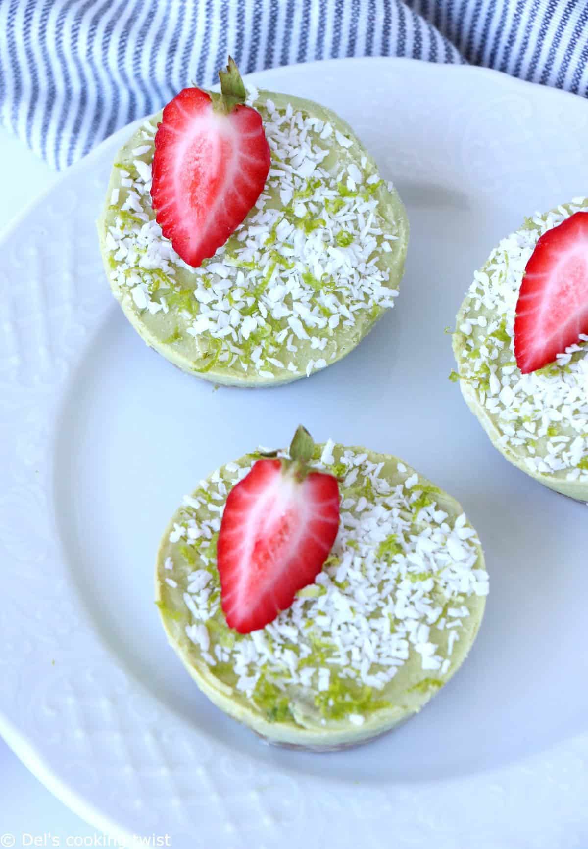 Mini key lime pies healthy - desserts sans sucres ou sucrés naturellement