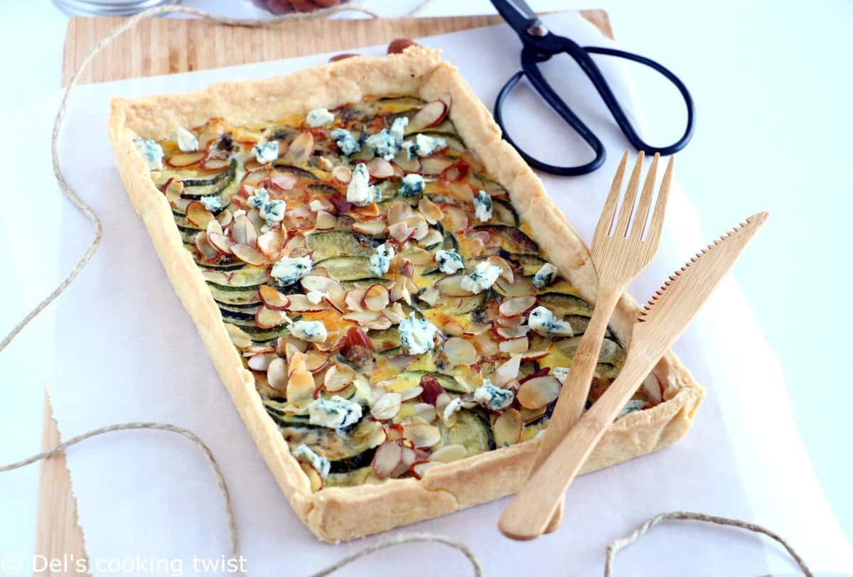 Almond and Zucchini Blue Cheese Tart