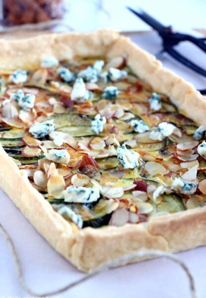 Almond and Zucchini Blue Cheese Tart