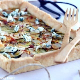 Almond and Zucchini Blue Cheese Tart