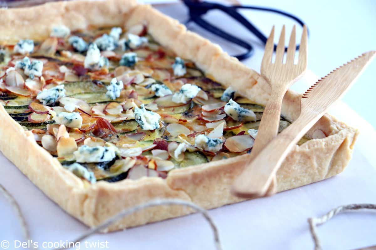 Almond and Zucchini Blue Cheese Tart