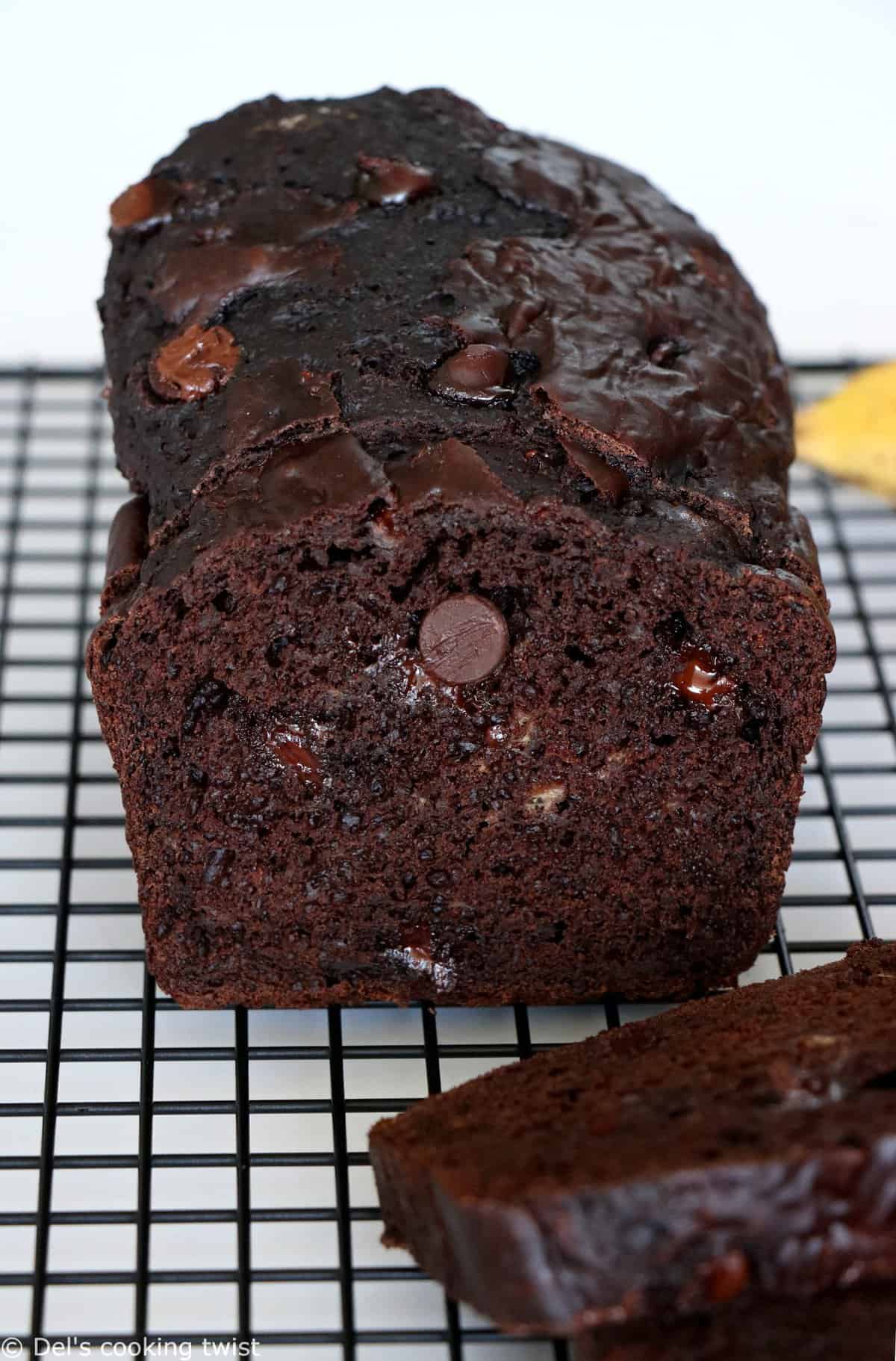 Double Chocolate Greek Yogurt Banana Bread