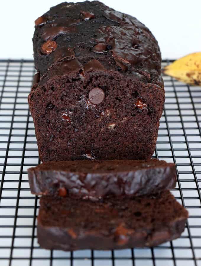Double Chocolate Greek Yogurt Banana Bread