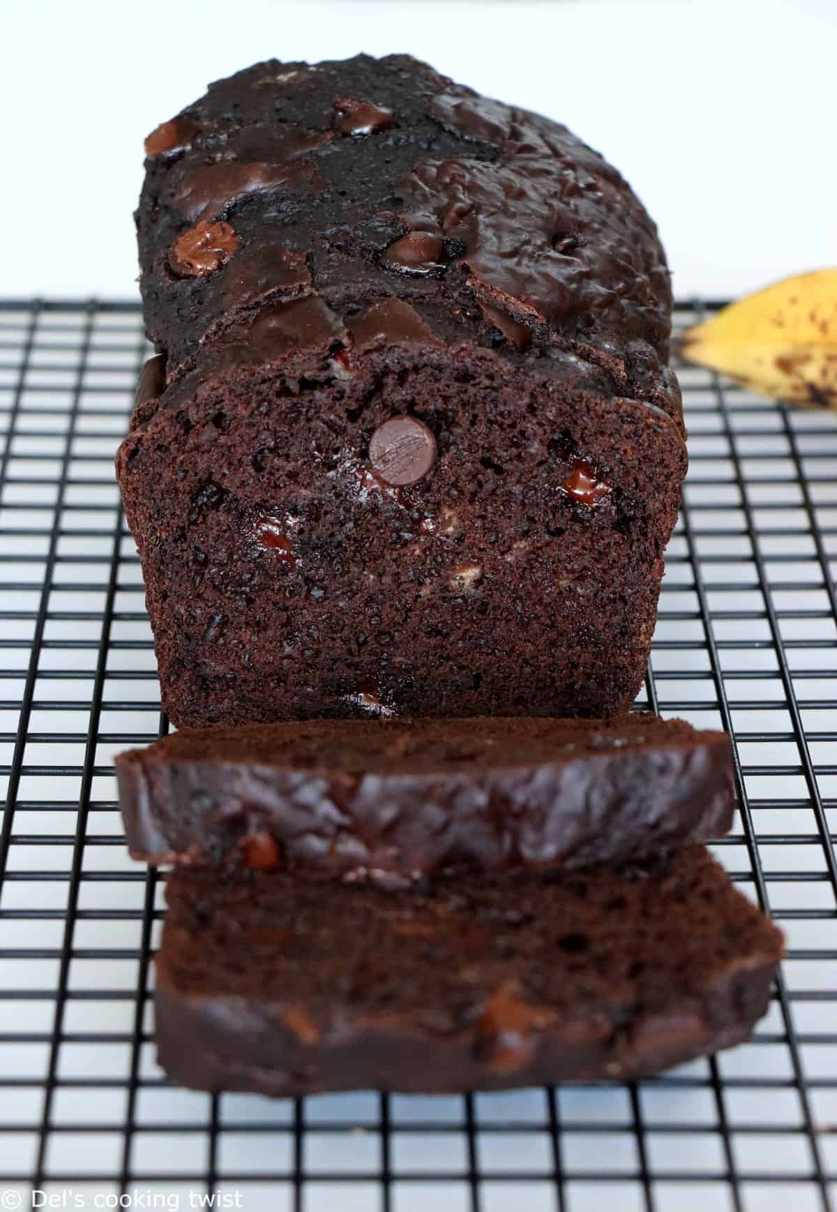 Double Chocolate Greek Yogurt Banana Bread