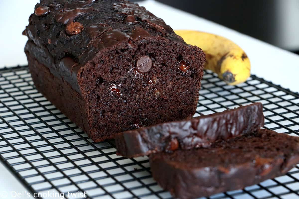 Double Chocolate Greek Yogurt Banana Bread