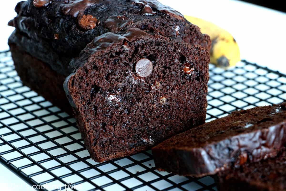 Double Chocolate Greek Yogurt Banana Bread