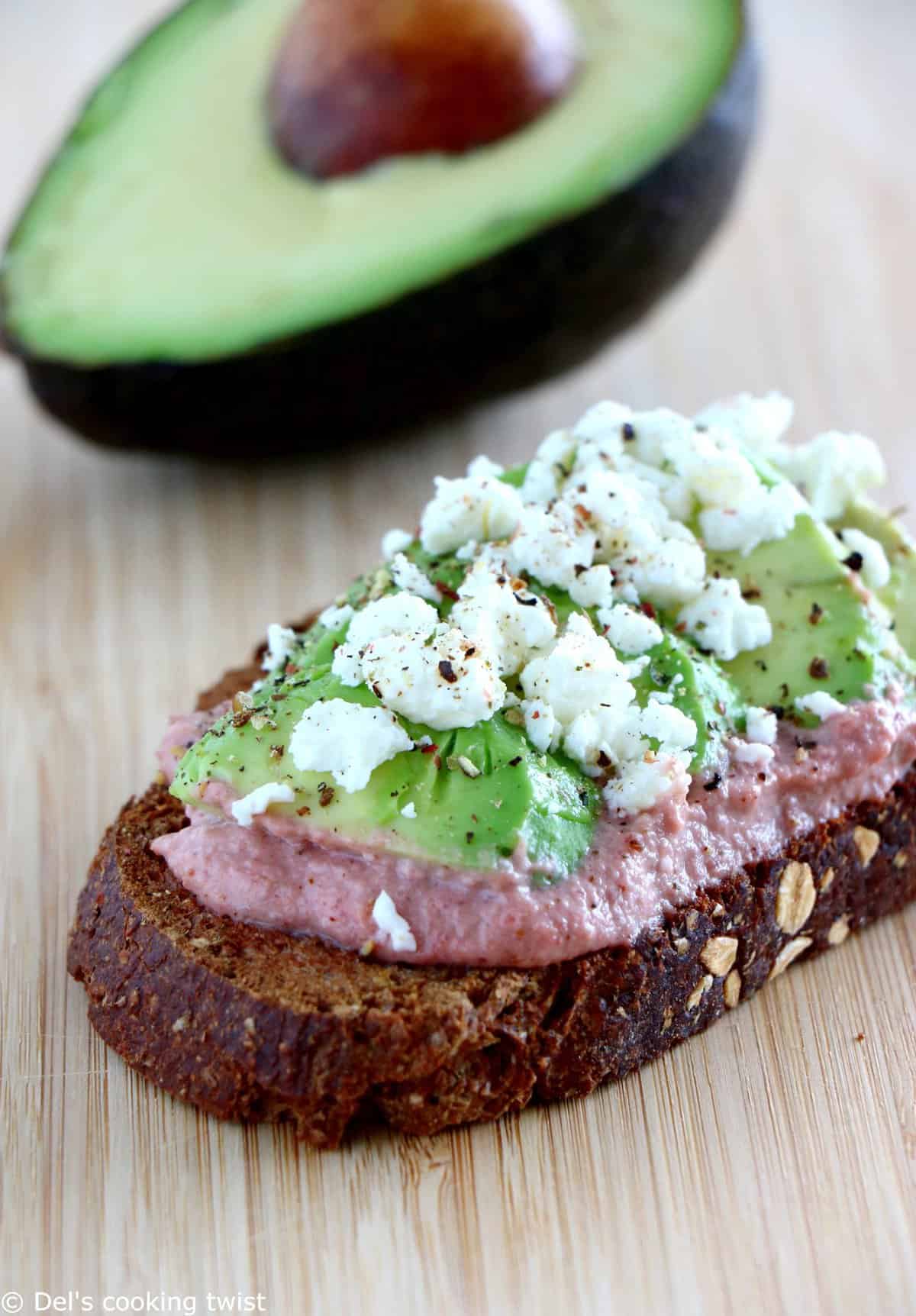 Simple Beet Avocado Toast