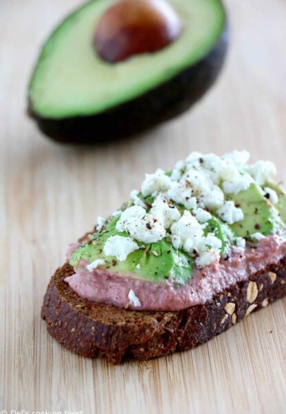 Simple Beet Avocado Toast