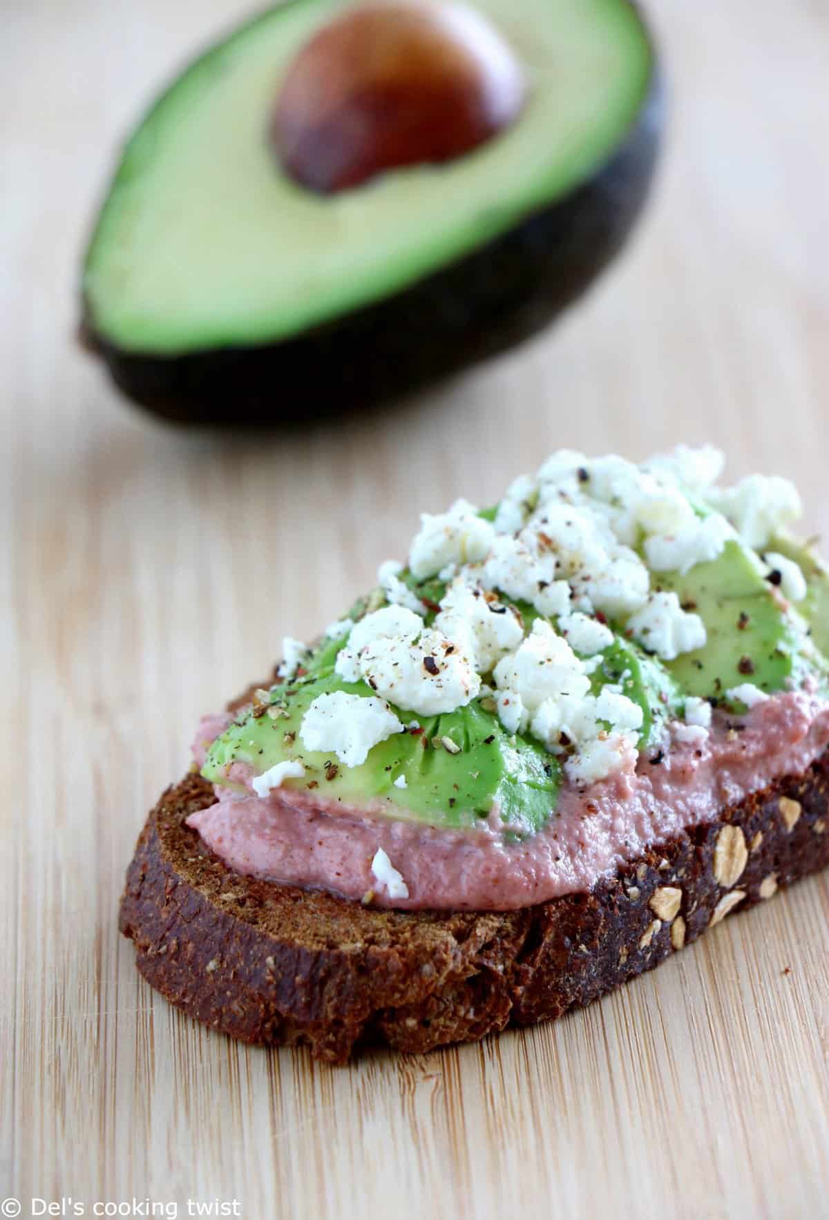 Simple Beet Avocado Toast