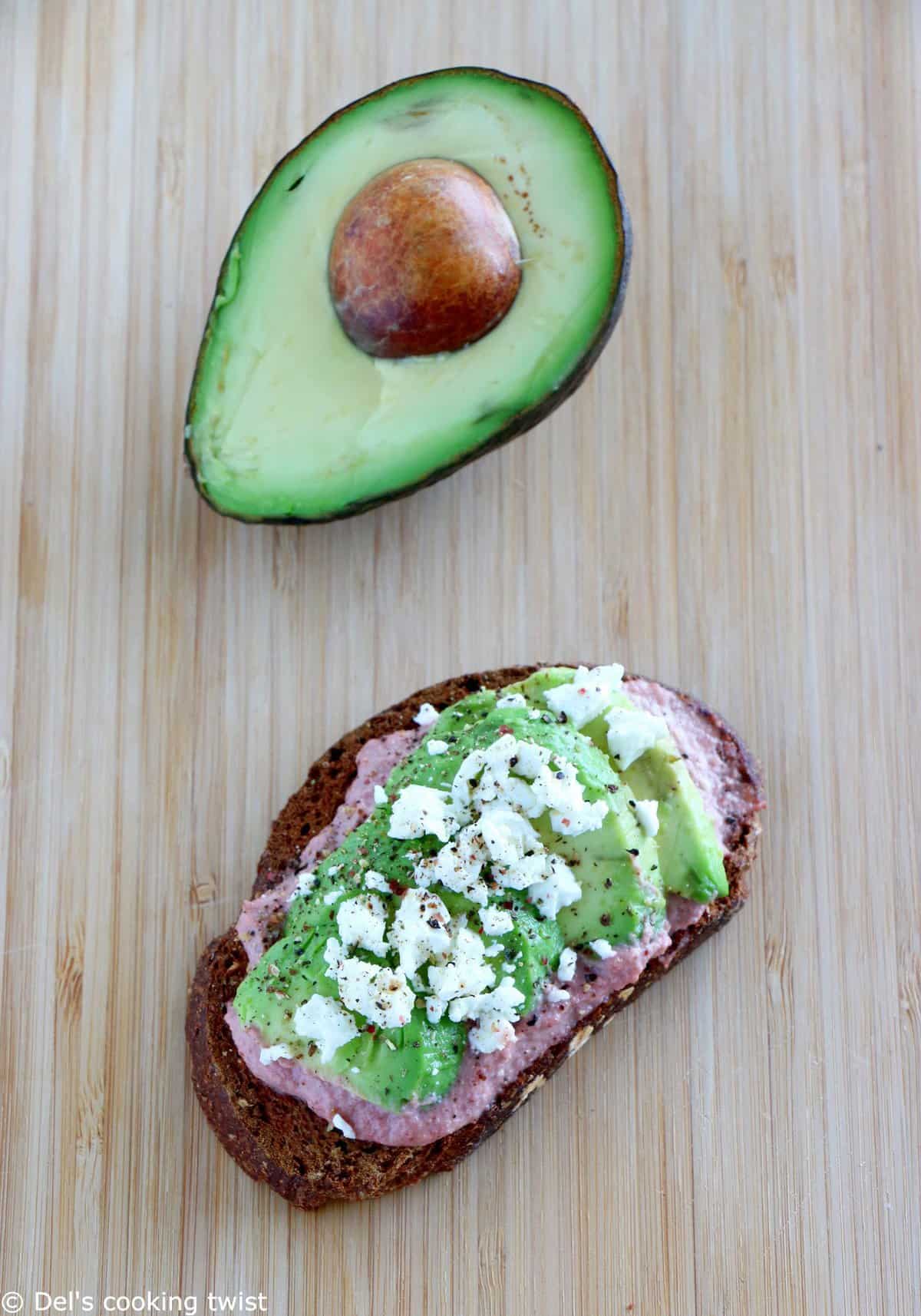 Simple Beet Avocado Toast