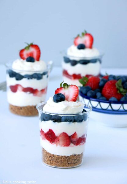 Triple Berry Cheesecake in a Jar