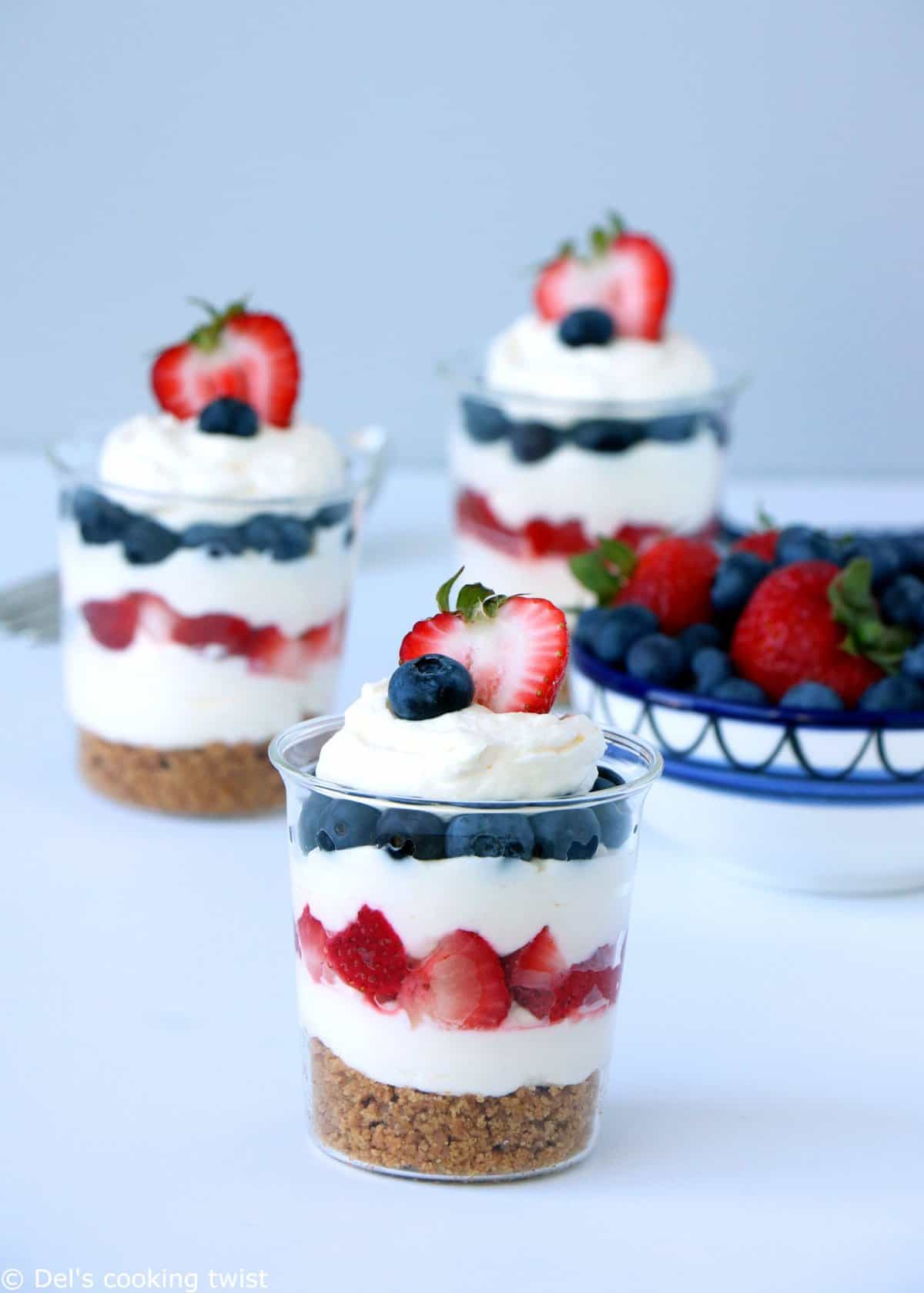 Triple Berry Cheesecake in a Jar