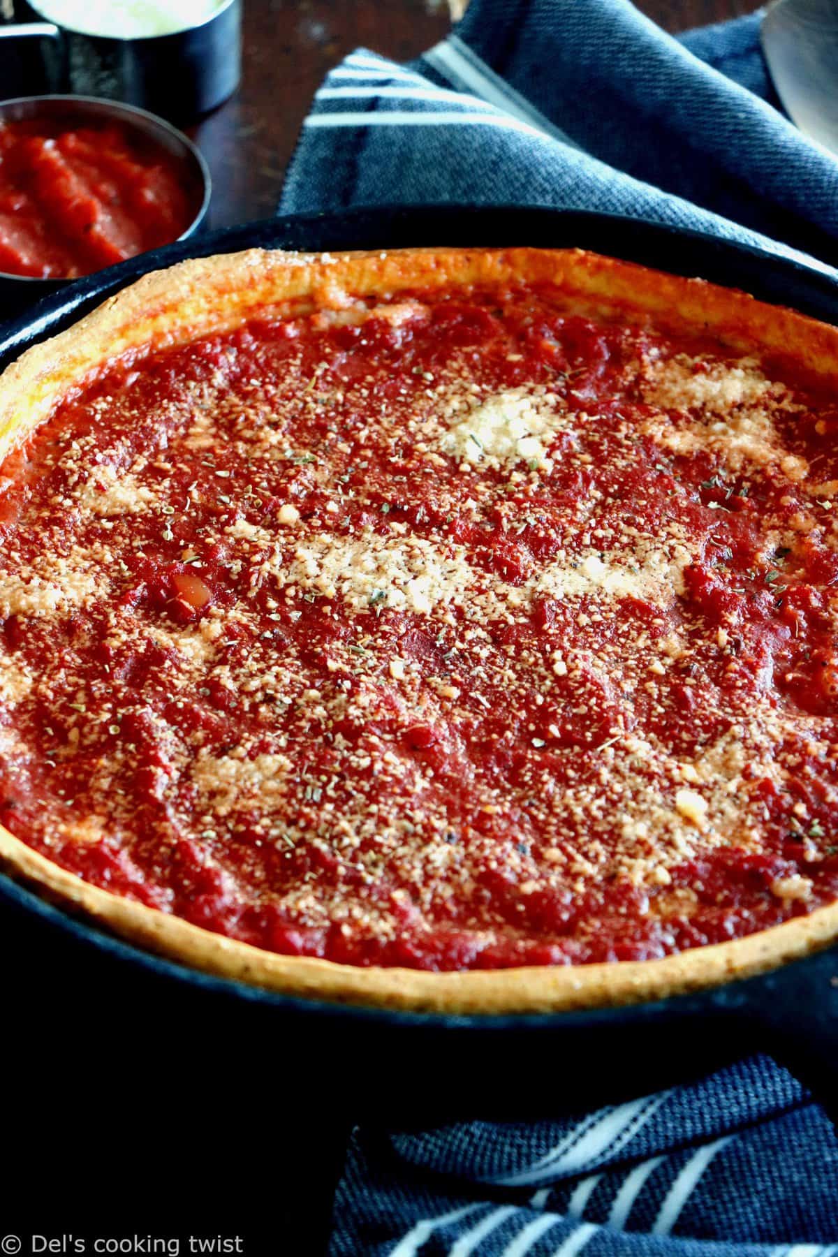 Chicago-Style Deep Dish Pizza