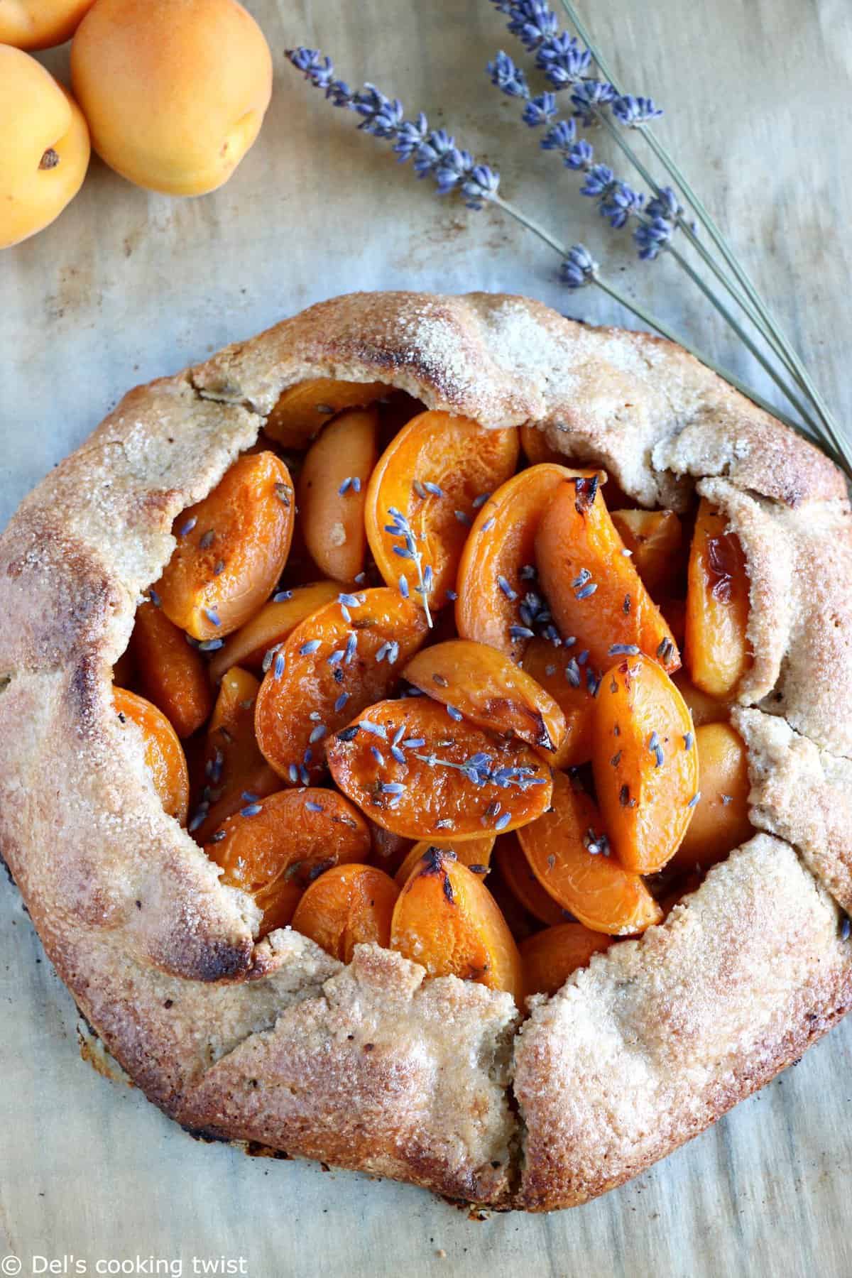 Lavender Apricot Galette