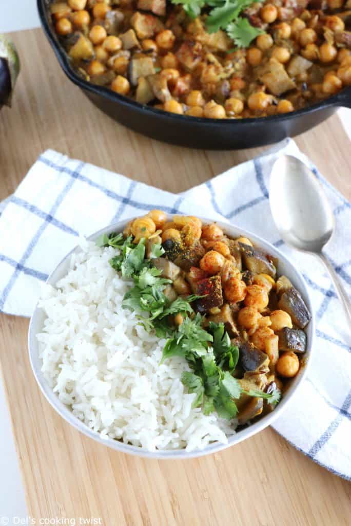 Easy Eggplant Chickpea Curry (Vegan, Gluten Free) — Del's cooking twist