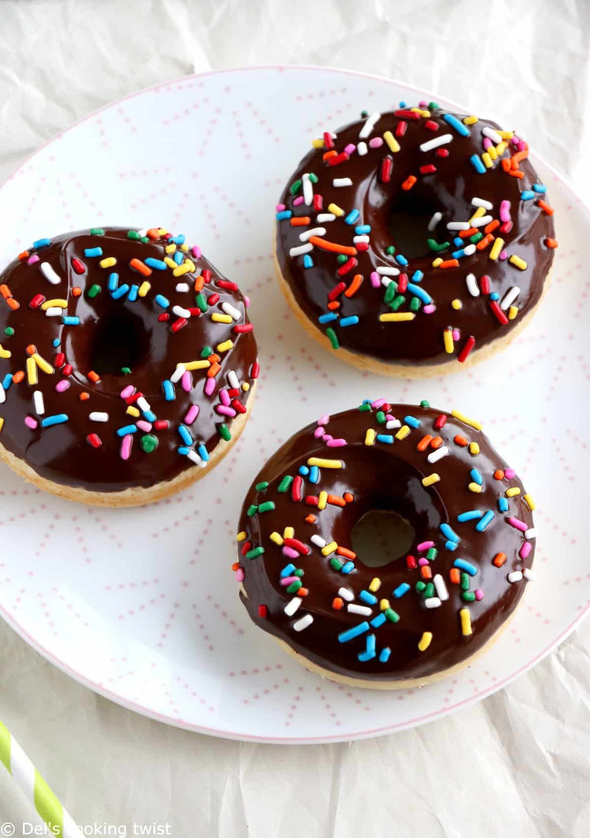 Easy Chocolate Frosted Donuts